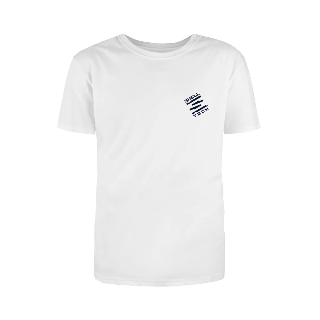 Shell Tech Legends and Heroes Shootout T-Shirt with Coporate Logo on chest