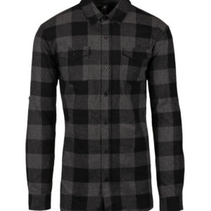 Shell Tech Charcoal & Black Flannel Shirt with Shell Tech Ammo Logo
