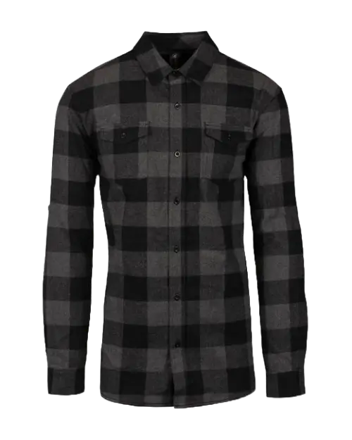 Shell Tech Charcoal & Black Flannel Shirt with Shell Tech Ammo Logo